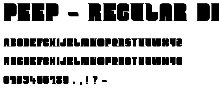 Peep - Regular Demo font